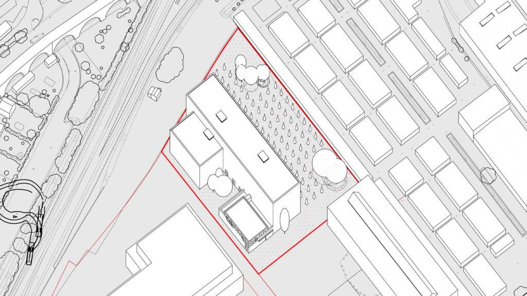 Axonometrie-Bücherdepot-Wien